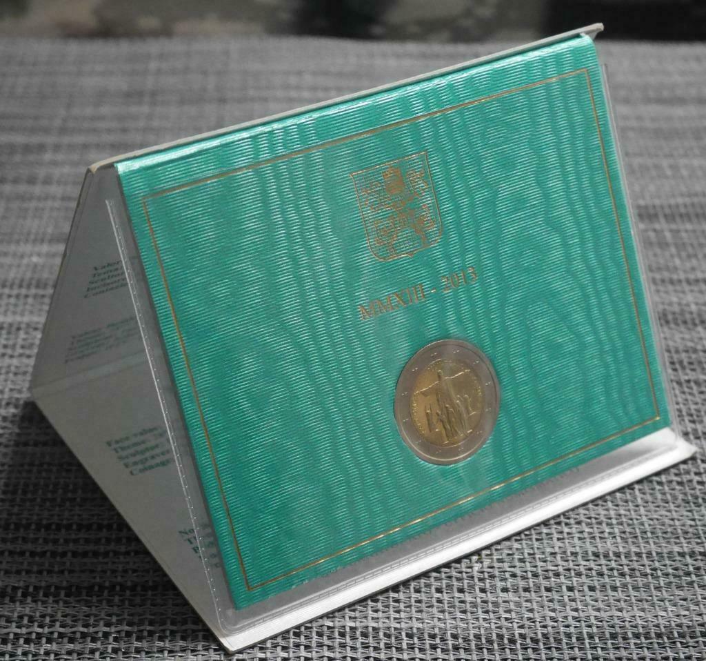 Vaticaan 2 Euro 2013 BU in Rio Folder, Ophalen of Verzenden, Vaticaanstad, 2 euro, Setje