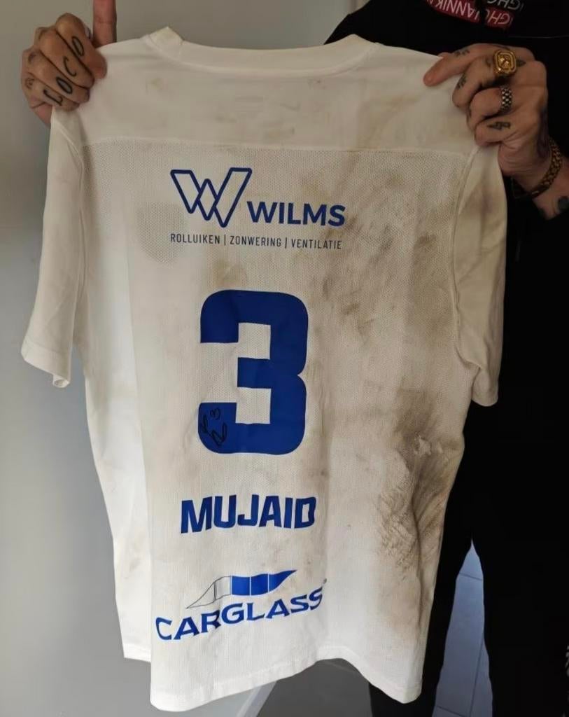 KRC Genk matchworn shirt Sadick met certificaat., Enlèvement ou Envoi, Comme neuf