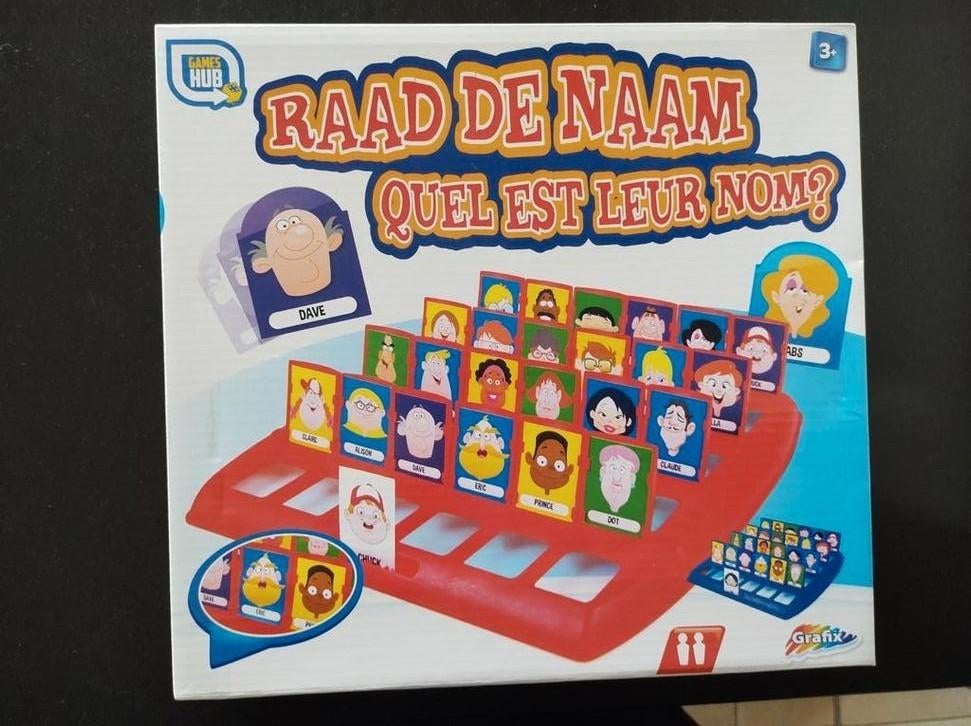 Spel raad de naam/ wie is het, nieuw, Hobby en Vrije tijd, Gezelschapsspellen | Overige, Een of twee spelers, Ophalen of Verzenden