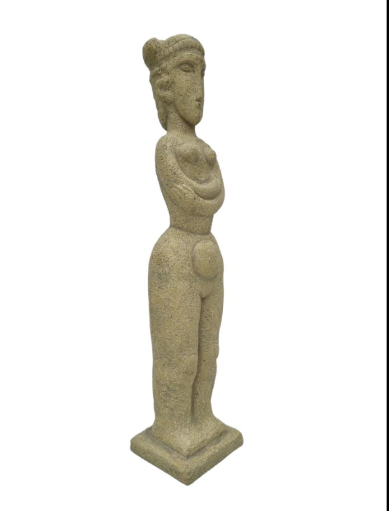 Modigliani - Beeldhouwwerk, Kariatide - Hars/polyester, Antiek en Kunst, Ophalen of Verzenden