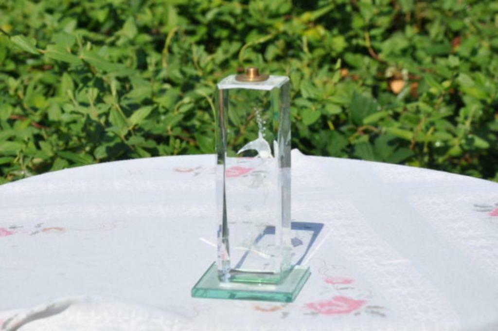 § pied de lampe en cristal a electrifier, Ophalen of Verzenden