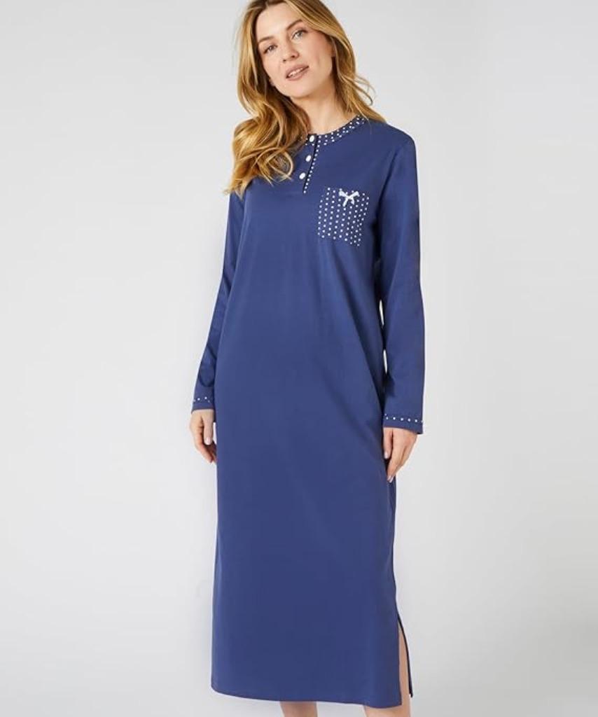 Chemise de nuit à manches longues | bleu | Nouveau, Vêtements | Femmes, Pyjamas, Neuf, -, -, Damart