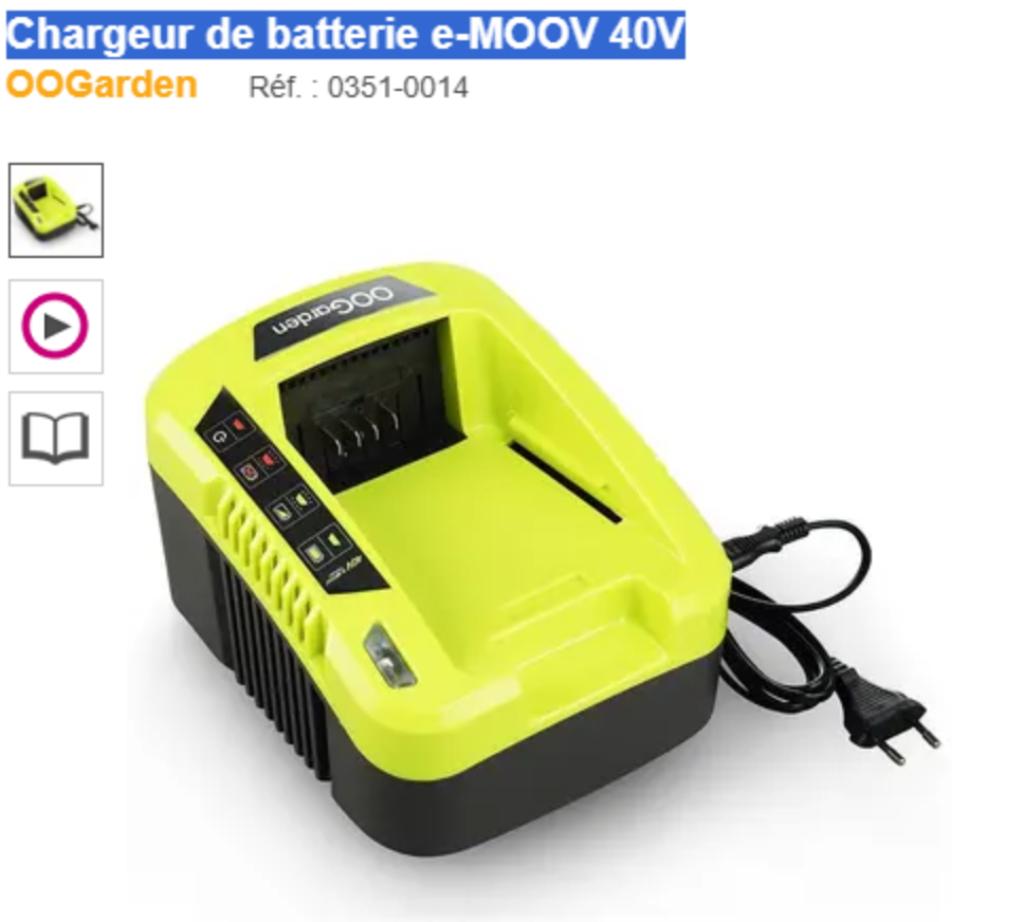Station de Charge 40V de marque OOgarden + battery, Tuin en Terras, Heggenscharen, Ophalen of Verzenden, Zo goed als nieuw, Handmatig