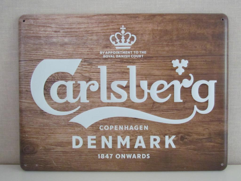 Carlsberg reclameplaat, Ophalen of Verzenden, Zo goed als nieuw, Reclamebord, Plaat of Schild