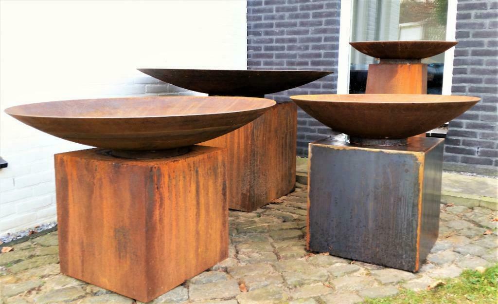 Cortenstaal,vuurschaal,haard,barbecue,buitenvuurvuur,schalen, Tuin en Terras, Ophalen of Verzenden, Nieuw, Barbecook, Met accessoires