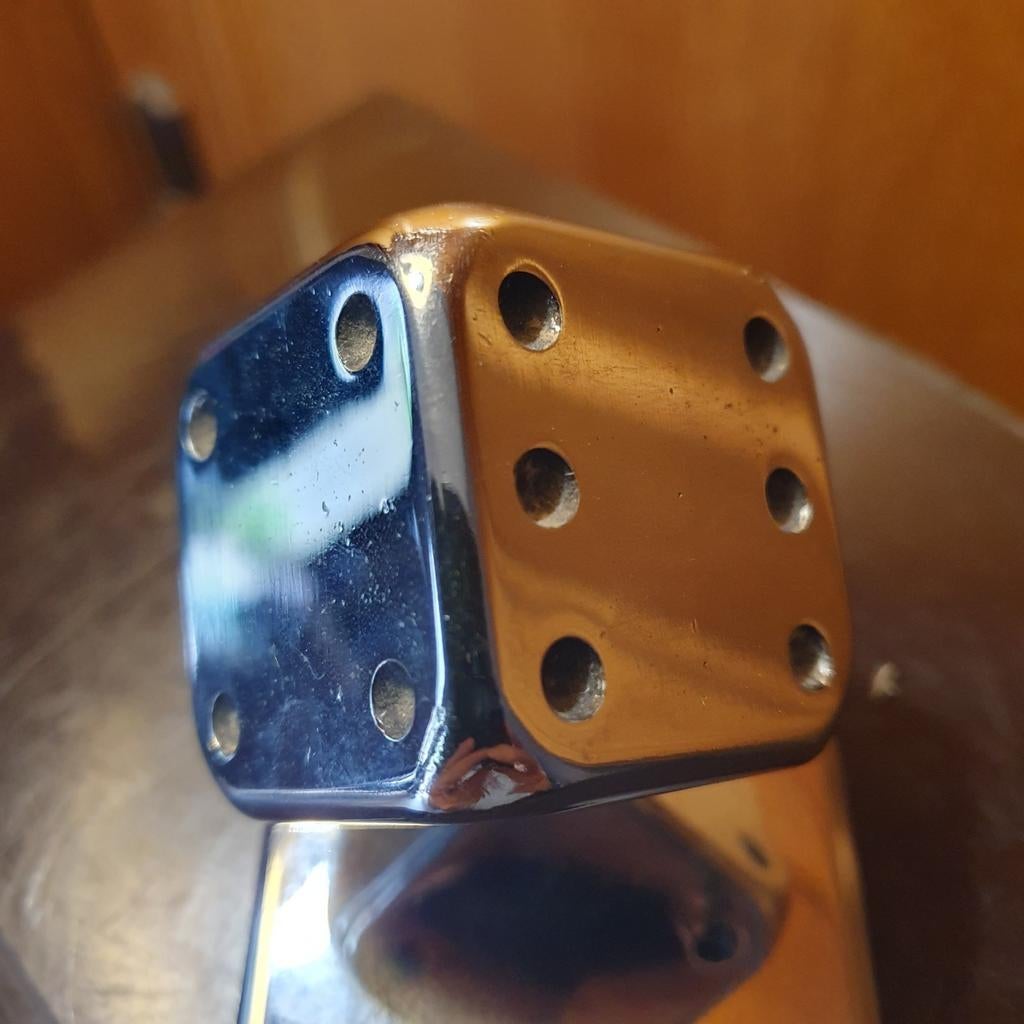 Press papier dobbelsteen metaal, Antiek en Kunst, Ophalen of Verzenden