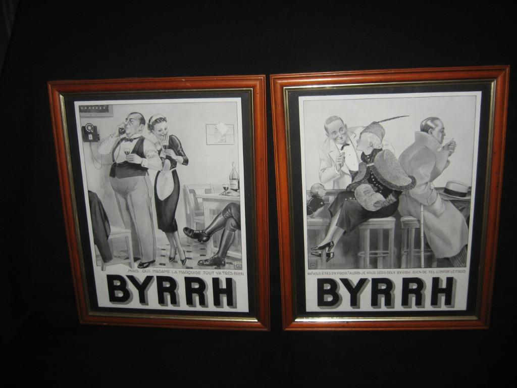 Publicité Byrrh 1934 1937, Collections, Marques & Objets publicitaires, Enlèvement ou Envoi, Utilisé, Panneau publicitaire