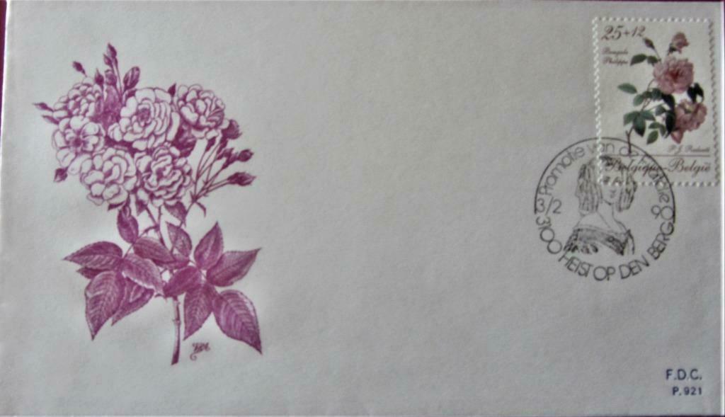 FDC FLORALIËN/NATUUR- ROZEN, Enlèvement ou Envoi, Affranchi, Animal et Nature