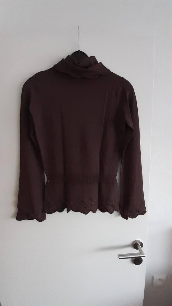 Chine Belgische designer pull,aubergine, 38 M, Maat 38/40 (M), Verzenden, Paars, Nieuw