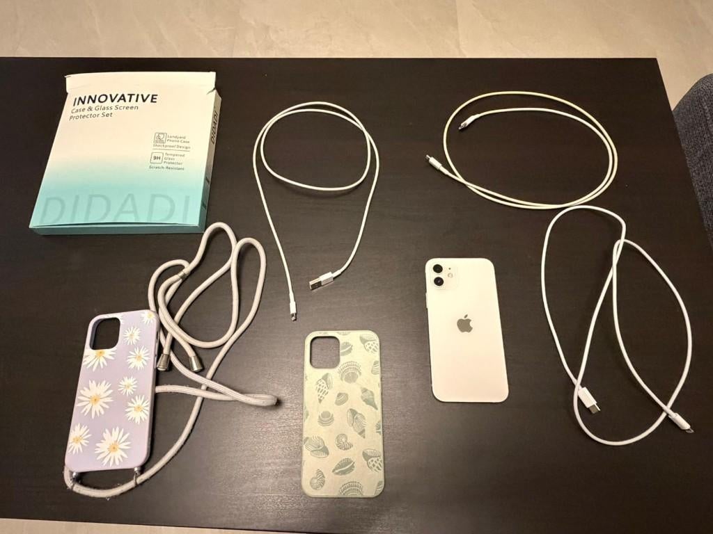 iPhone 12 wit - 64 GB, Telecommunicatie, Mobiele telefoons | Apple iPhone, Gebruikt, 64 GB, Zonder abonnement, iPhone 12, Wit