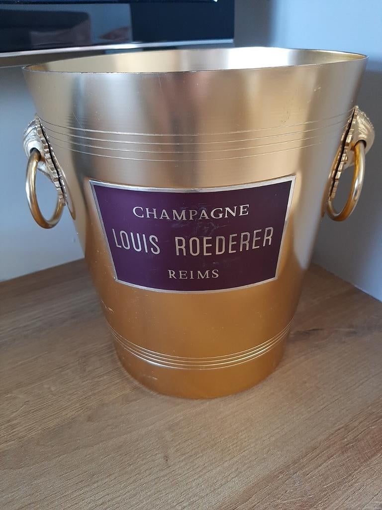 LOUIS ROEDERER champagne-emmer van goudkleurig metaal, Ophalen of Verzenden, Zo goed als nieuw, Metaal