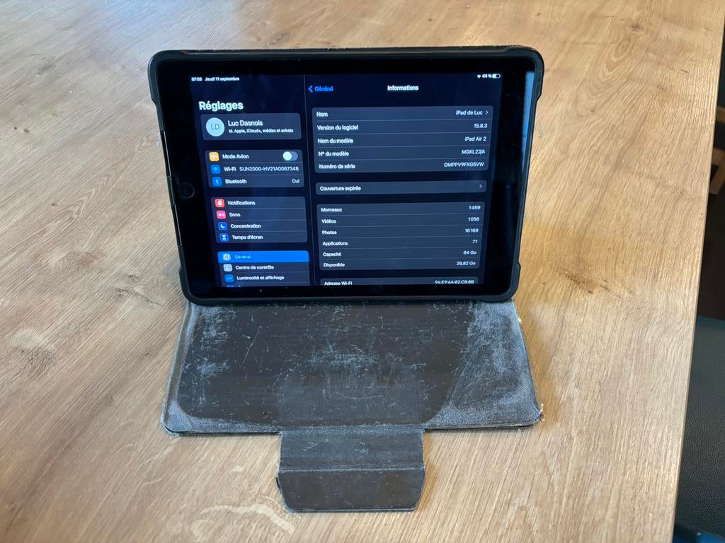 Ipad, Informatique & Logiciels, Apple iPad Tablettes, Enlèvement ou Envoi, 9 pouces, Apple iPad Air, Comme neuf
