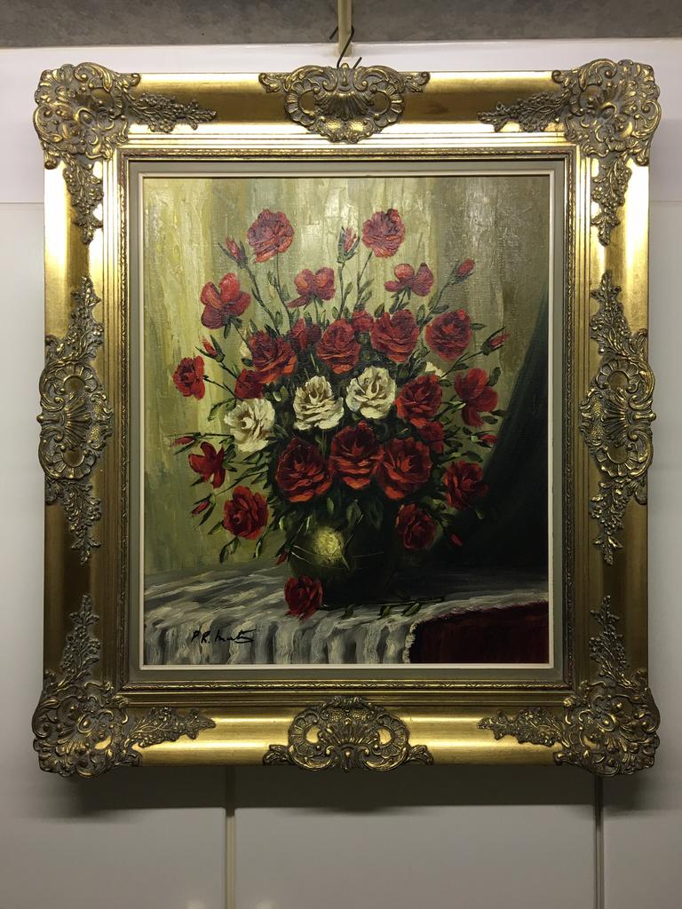 Schilderij met bloemen, Ophalen of Verzenden
