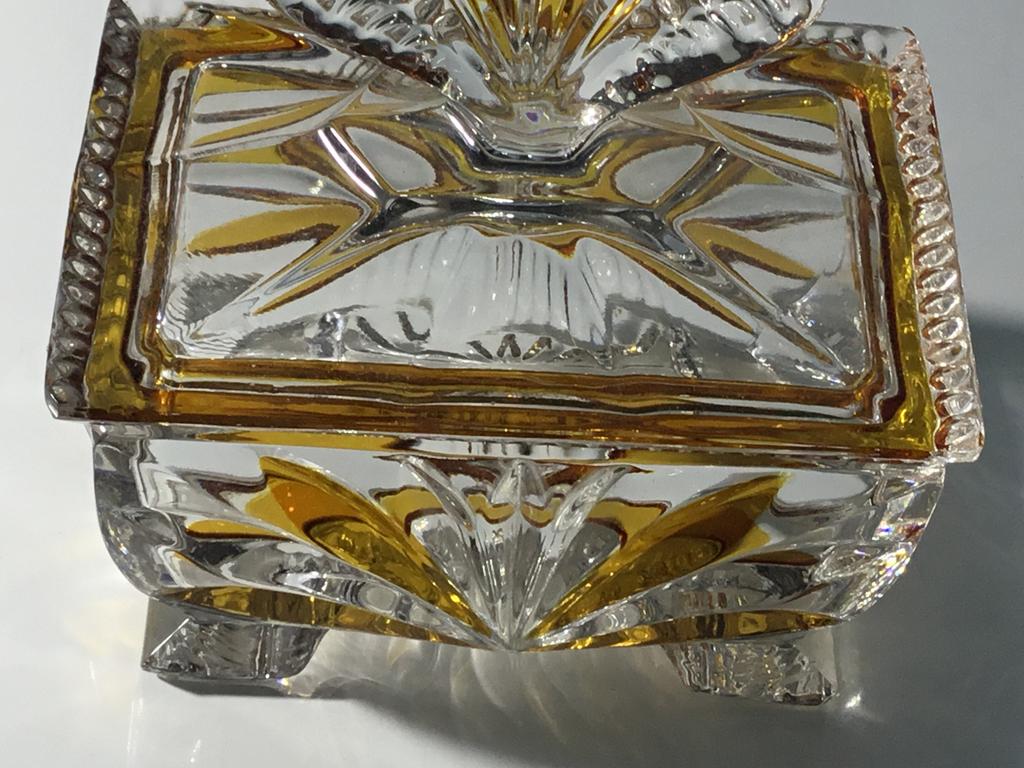 Mooi kristallen parfumset 3 delig, Antiek en Kunst, Ophalen of Verzenden