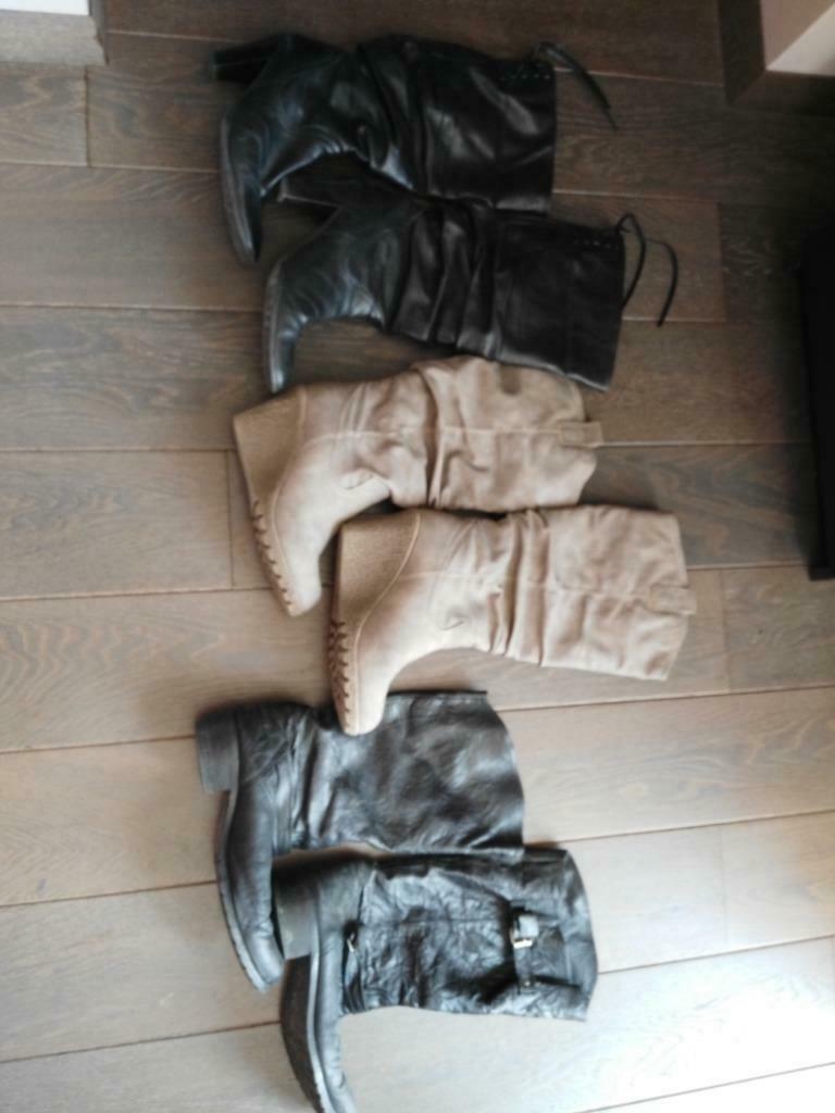 Lot de 3 paires de bottes, Ophalen, Gedragen, Hoge laarzen