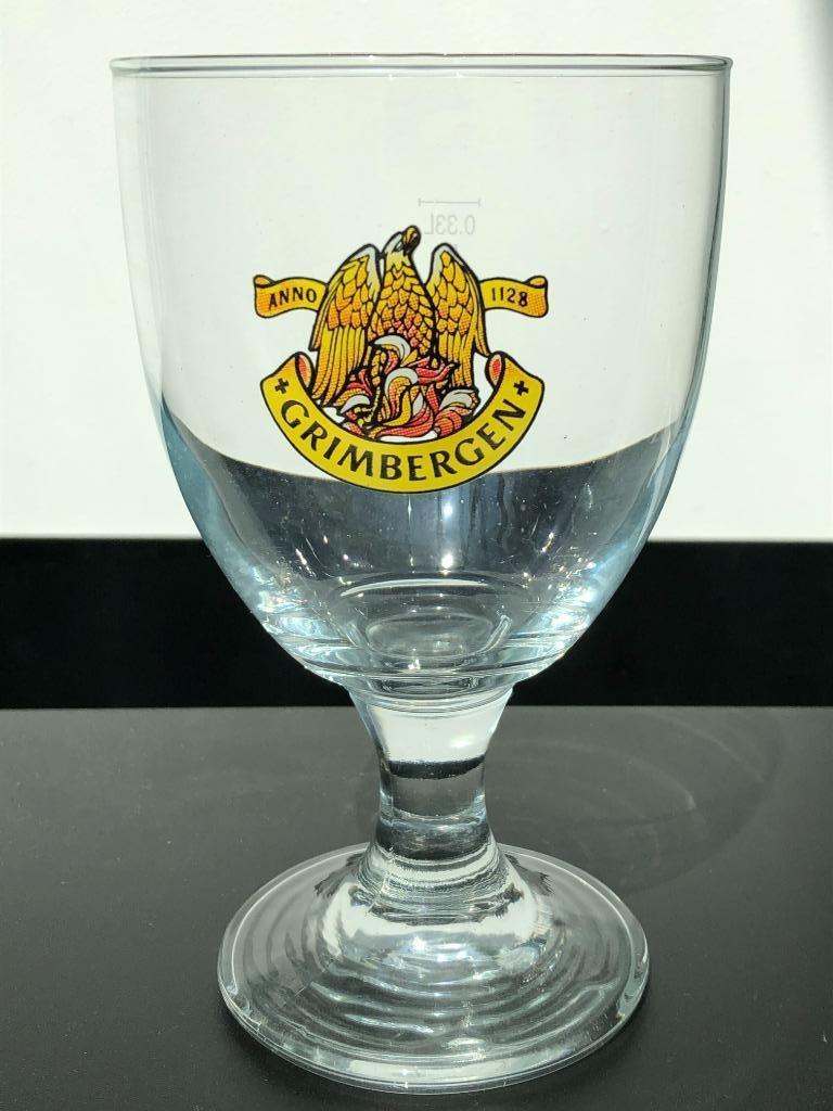 Bierglas Grimbergen, Ophalen of Verzenden, Zo goed als nieuw, Bierglas