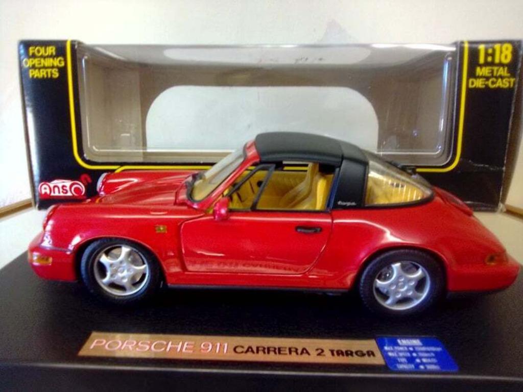 Anson 1/18 porsche carrera 2 Targa red, Ophalen of Verzenden, Nieuw, Auto, Anson