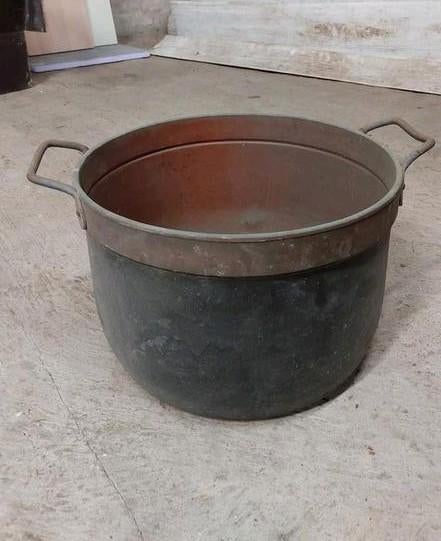 Bouilloire ancienne en cuivre — Ø env. 39 cm, Antiquités & Art, Enlèvement
