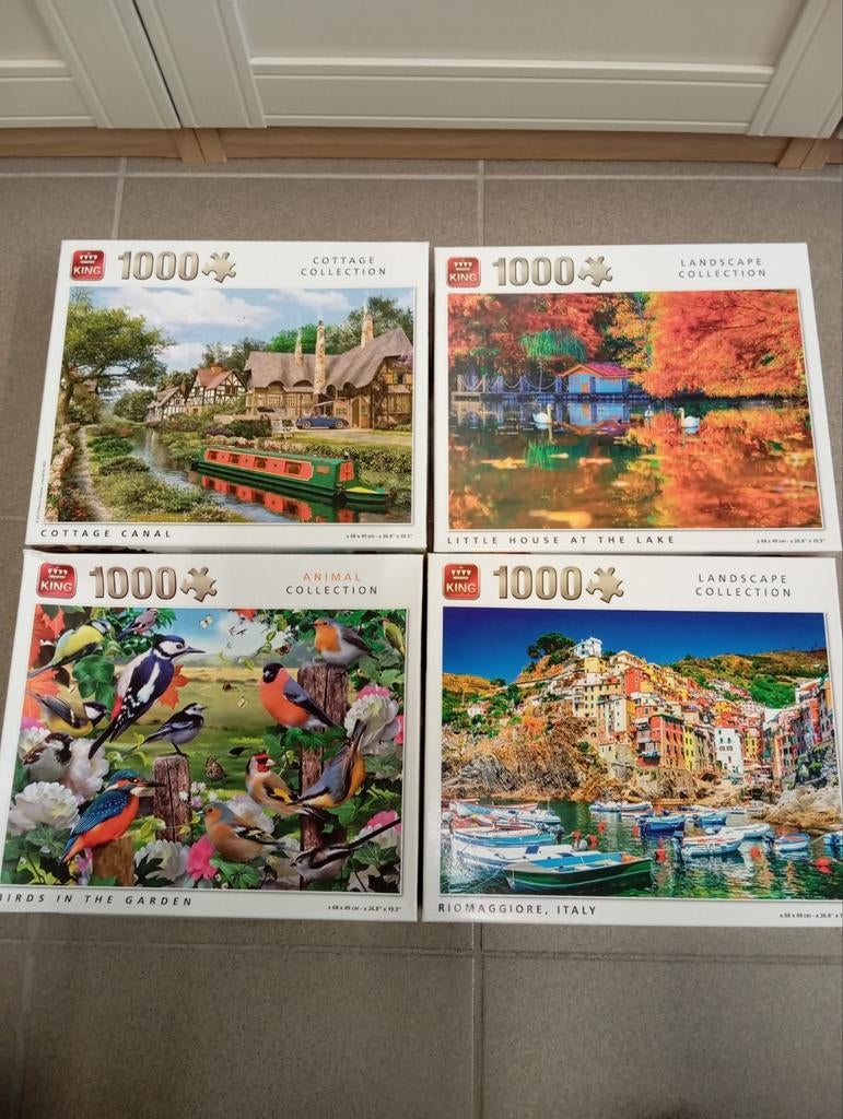 Puzzels king 1000 stukken. 1€ per puzzel, Ophalen