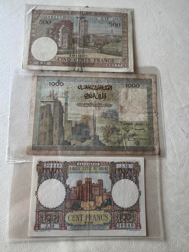 Bankbiljetten uit Marokko, Postzegels en Munten, Ophalen