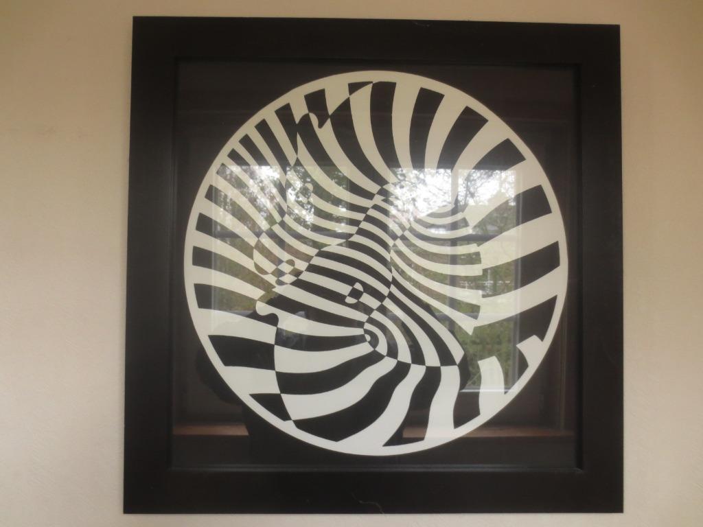 Zebra 2, noir et blanc, de Vasarely, Enlèvement ou Envoi