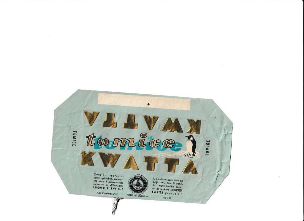 Emballage de chocolat Kwatta. Bois d'Haine., Enlèvement ou Envoi, Utilisé, Emballage