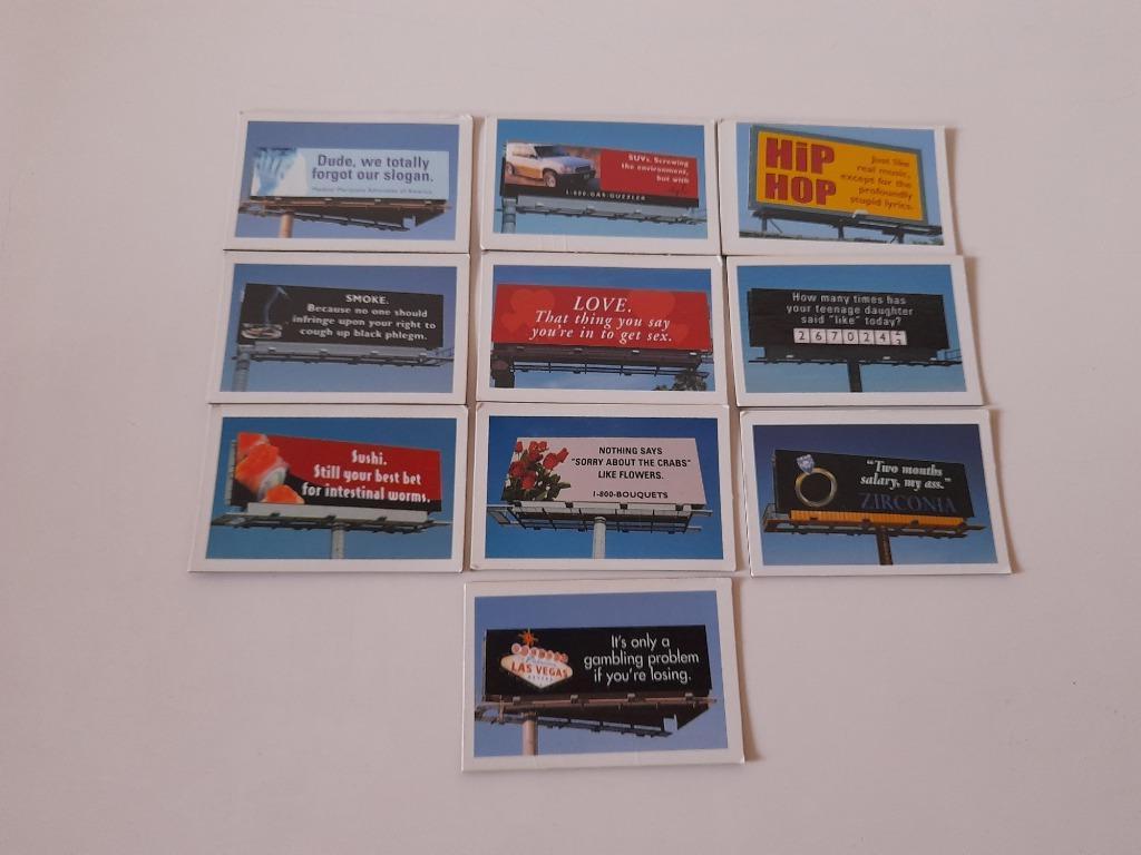 Panneaux publicitaires cyniques - Magnets américains, Enlèvement ou Envoi, Utilisé
