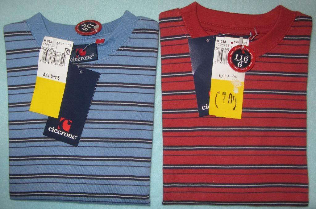 T-Shirt Jongens-2 stuks-Nieuw met labels-Maat 116/6 jaar, Nieuw, Ophalen of Verzenden, Cicerone, Shirt of Longsleeve