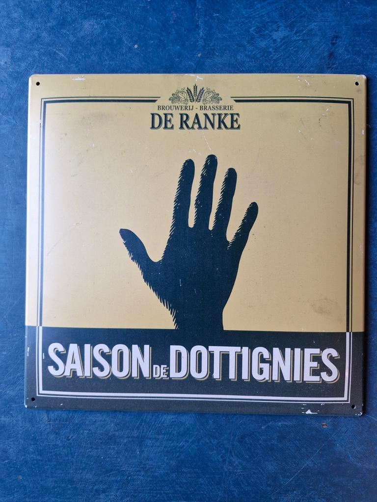 Metalen bierreclame Saison de Dotignies, Ophalen