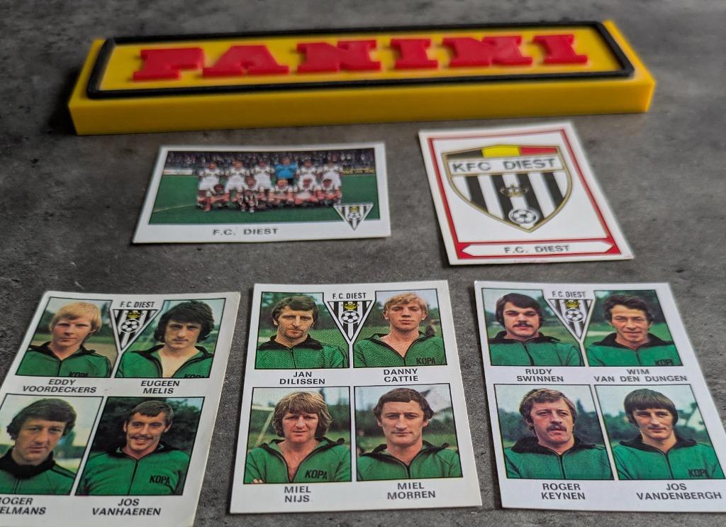 PANINI FOOTBALL 78 FC DIEST  5 STICKERS 1978, Hobby en Vrije tijd, Stickers en Plaatjes, Verzenden