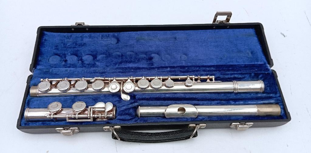 GEMEINHARDT oude verzilverde dwarsfluit fluit 2SP, Muziek en Instrumenten, Blaasinstrumenten | Dwarsfluiten en Piccolo's, Gebruikt