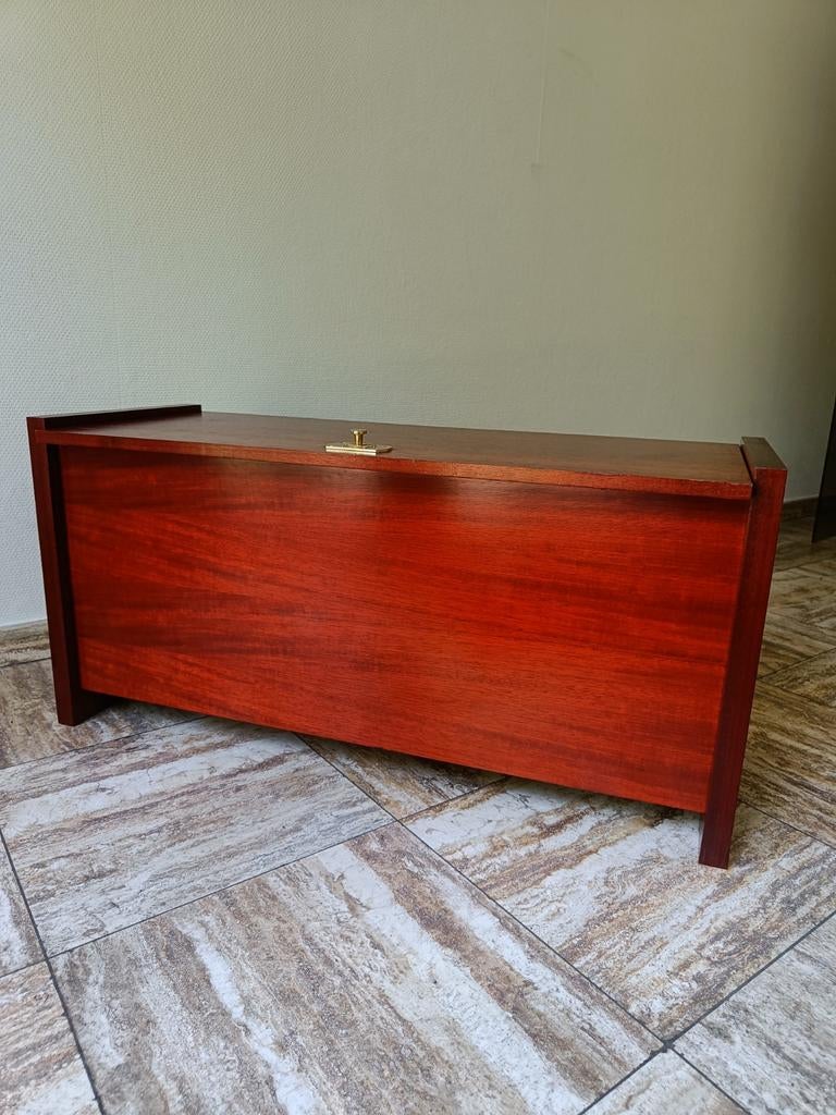 Vintage zitbank / halbank met opbergruimte, Huis en Inrichting, Ophalen, Gebruikt