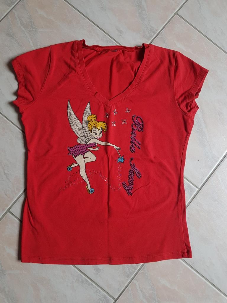 T-shirt fée clochette, Rouge, Manches courtes, Enlèvement ou Envoi, Taille 36 (S)