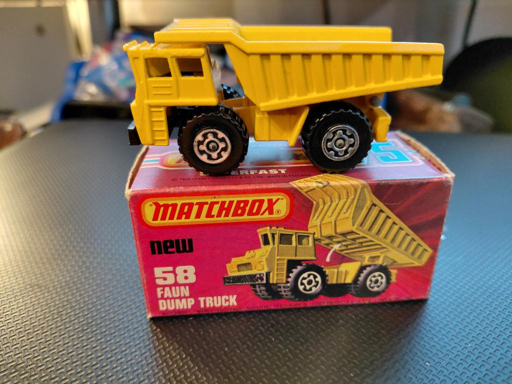 Boîte Matchbox 58e Faun Dumper Type « K », Hobby & Loisirs créatifs, Voitures miniatures | Échelles Autre, Comme neuf, Bus ou Camion