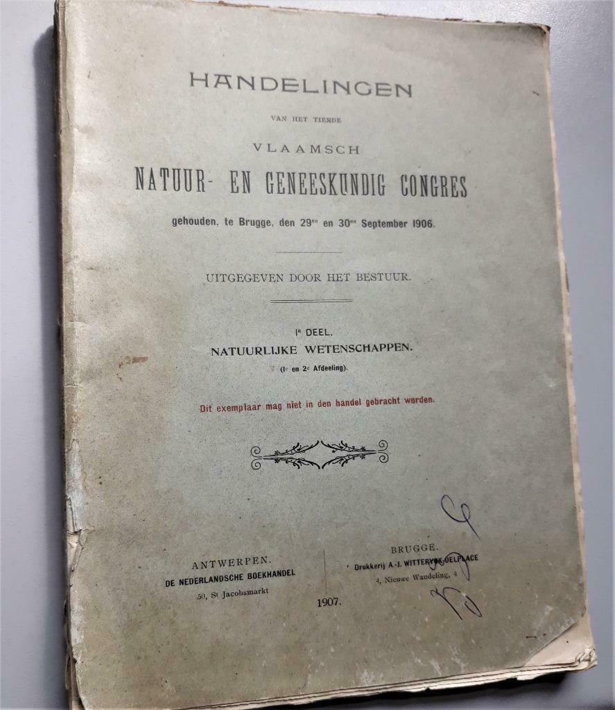 Texte Congrès naturel et médical 1907, Enlèvement ou Envoi, Van In
