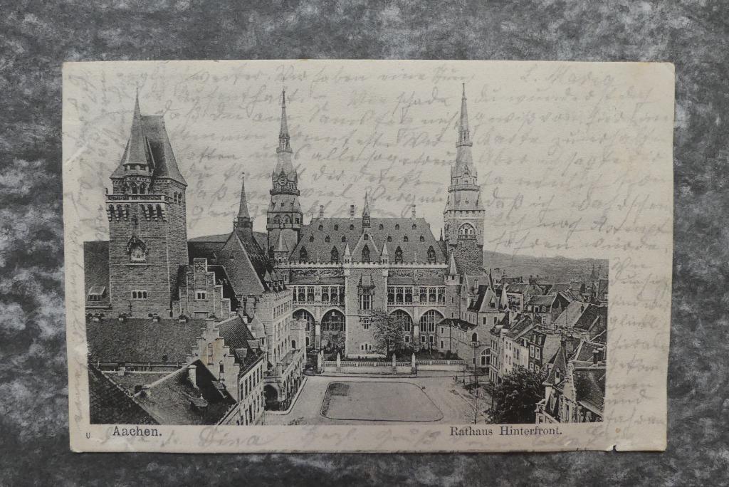 Postkaart 11/2/1904 Aachen Rathaus, Duitsland, Ophalen of Verzenden, Voor 1920, Gelopen, Duitsland
