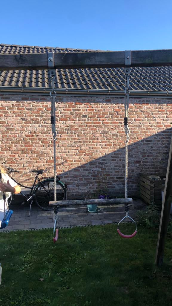Schommel stok met ringen, Ophalen of Verzenden, Gebruikt, Schommel