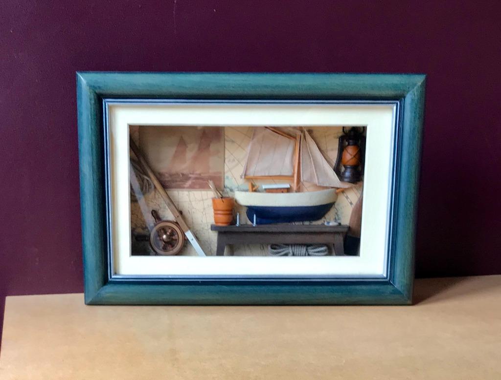 Cadre vitrine Voile et Voilier - Idée cadeau !, Maison & Meubles, Enlèvement ou Envoi, Bois