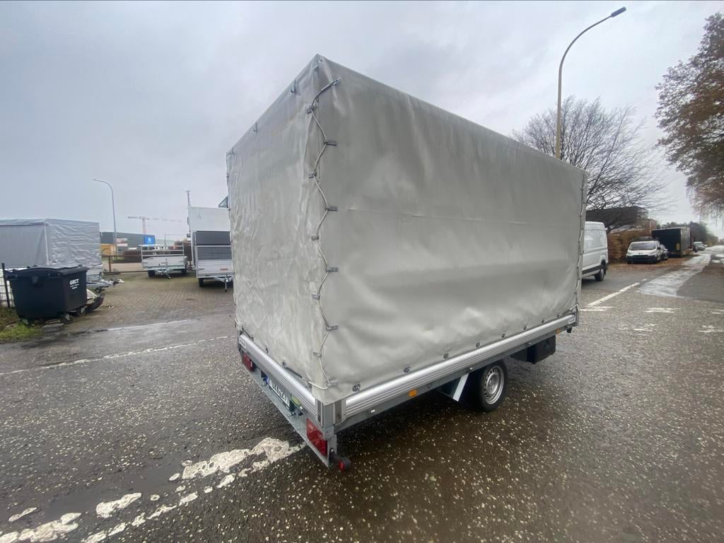 Unsunn plateauwagen met huif 366x175x180cm