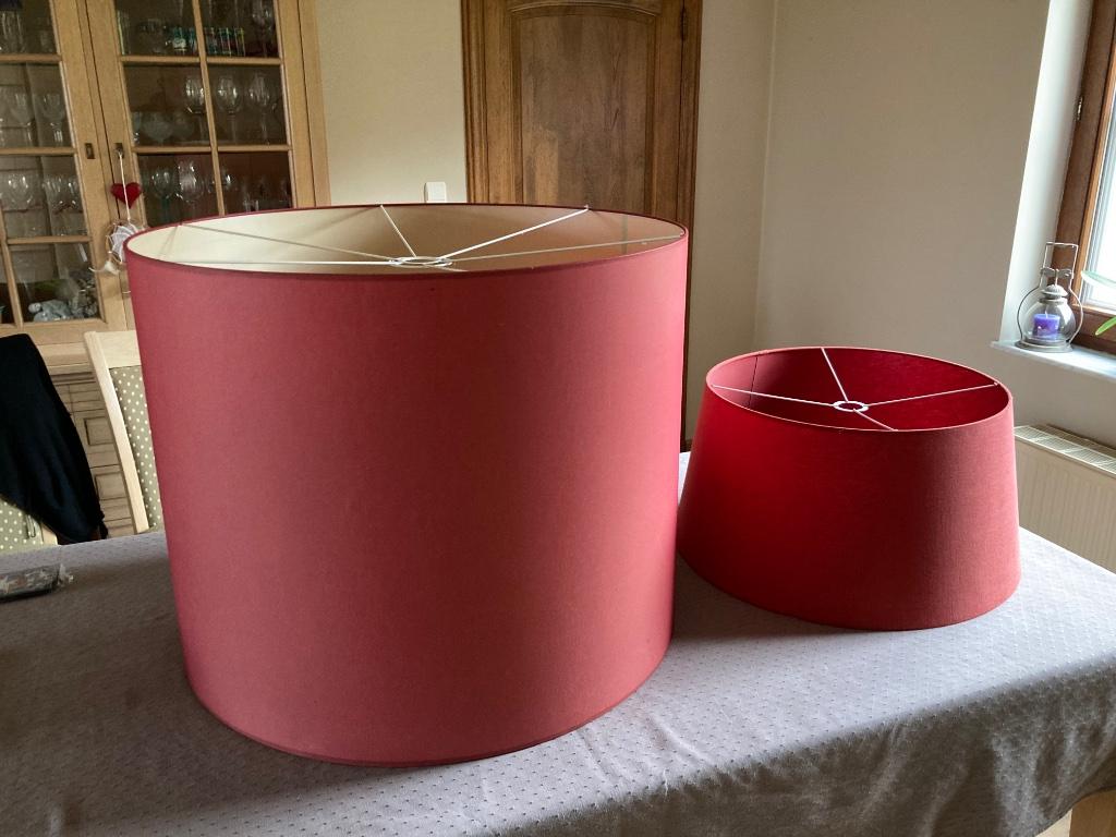 Abat jours rouge, Maison & Meubles, Enlèvement, Utilisé, Rouge, Rond