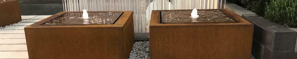 cortenstaal vierkante watertafel (ook op maat), Verzenden, Nieuw, Overige materialen, Fontein