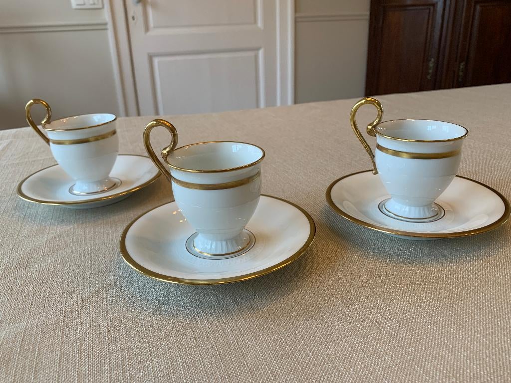 Service porcelaine 3 tasses Limoges Raynaud & Cie, Enlèvement