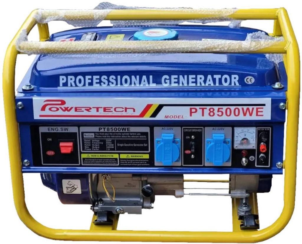 Generator benzine PT8500WE - NIEUW !!, Doe-het-zelf en Bouw, Aggregaten, Nieuw, Benzine, Minder dan 5 kVA, Ophalen