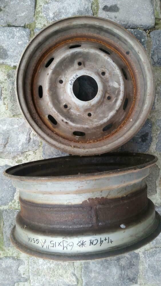 Citroën GS GSA 6Jx15 velgset2 verbreed oldtimer & Ontsteking, Ophalen, Gebruikt, 15 inch, Velg(en)
