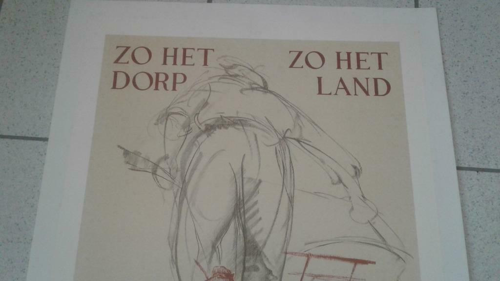 affiche zo het dorp zo het land Van Gucht 1953 feest Lo, Antiek en Kunst, Verzenden