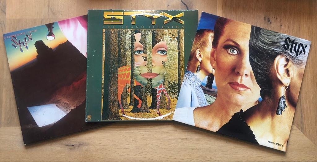STYX - Pieces of eight, Cornerstone & Grand illusion (3 LPs), Ophalen of Verzenden, 12 inch, Progressive
