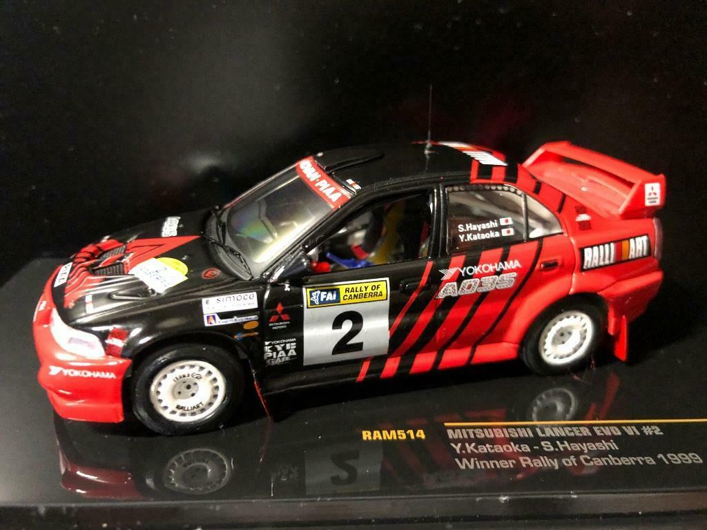 IXO Models Mitsubishi Lancer Evo VI Rally of Canberra 1999, Ophalen of Verzenden, Nieuw, Auto, Overige merken