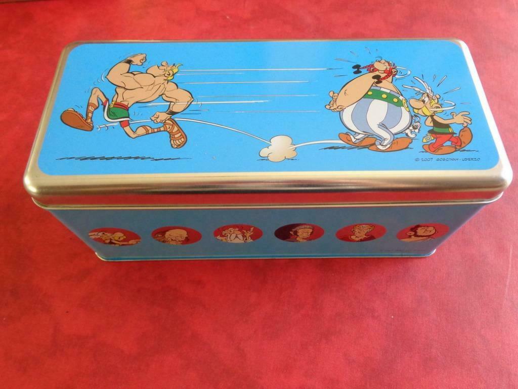 Boîte Métal. "Astérix" bleu., Collections, Boîte en métal, Enlèvement ou Envoi, Comme neuf