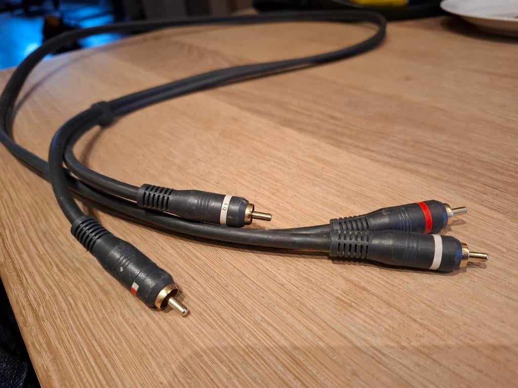 Tulp audio kabel high end vergulde stekkers, Ophalen of Verzenden, Zo goed als nieuw