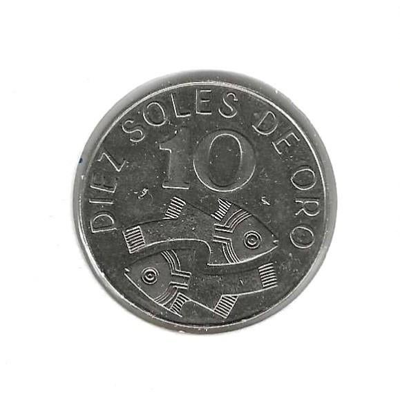 Peru, 10 Soles 1969., Postzegels en Munten, Munten | Amerika, Ophalen of Verzenden, Zuid-Amerika, Losse munt
